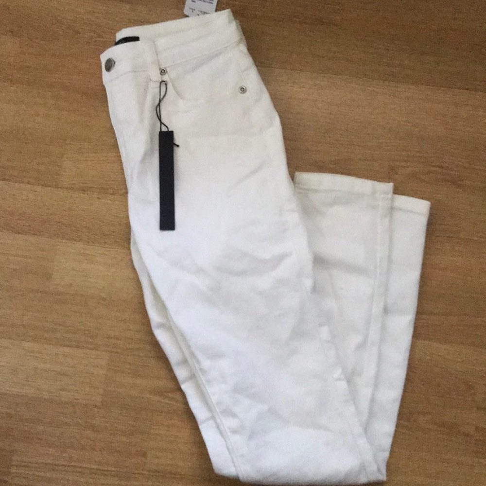 Forever 21 Woven High Waisted Ivory Pants